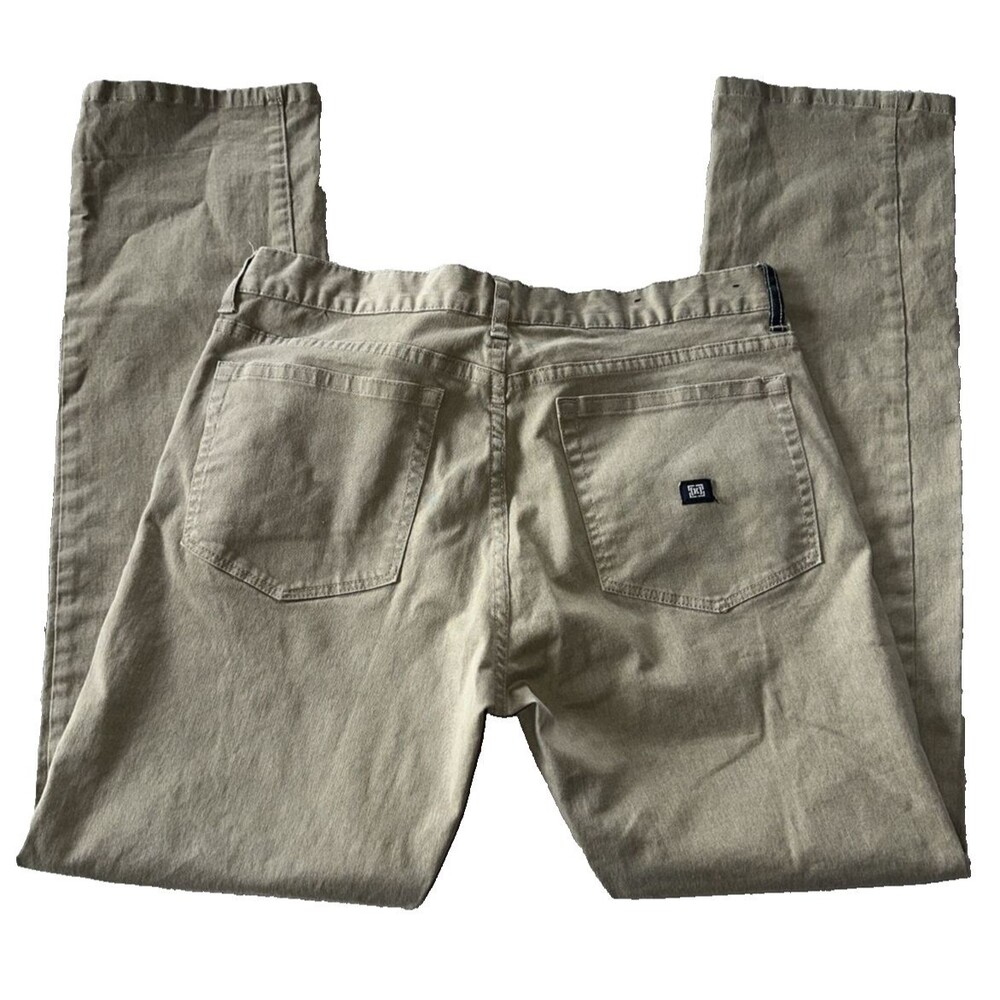 VTG KR3W Jeans Men's 34x32 Khaki K Slim Straight Button Fly Y2K Skater Denim